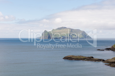 The island Mykines on the Faroe Islands