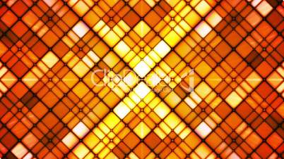 Broadcast Twinkling Cubic Diamonds, Orange Golden, Abstract, Loopable, HD