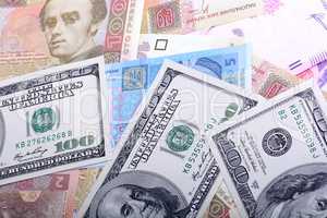 Ukrainian hryvnia and the american dollars