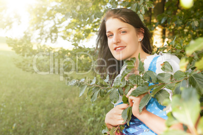 woman in bavarian traditional dirndl