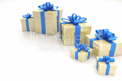 gift boxes blue