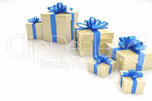 gift boxes blue