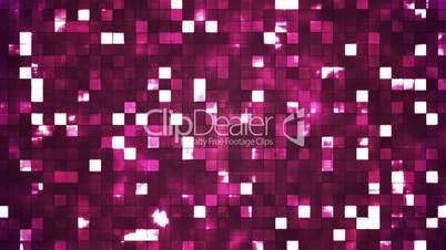 Broadcast Twinkling Firey Light Squares, Magenta , Abstract, Loopable, HD