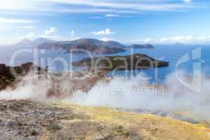 Lipari Islands active volcano