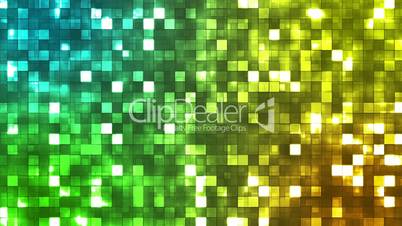 Broadcast Twinkling Firey Light Squares, Multi Color, Abstract, Loopable, HD