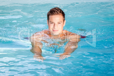 man swimming
