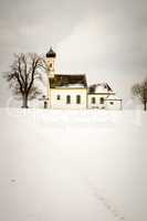 winter scenery church