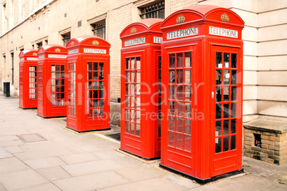 red phone boxes London