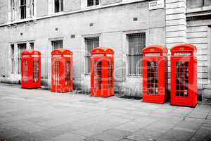 red phone boxes London