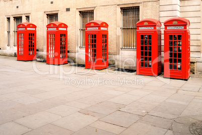 red phone boxes London