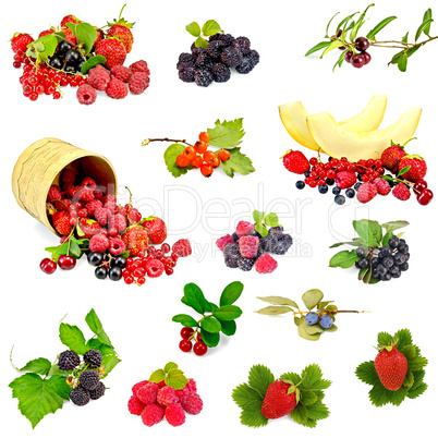 Berries and melon set