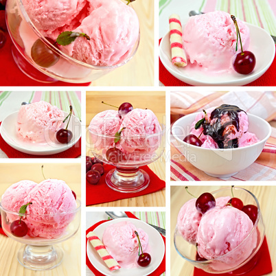 Ice cream cherry set