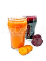 Juice carrot and beet