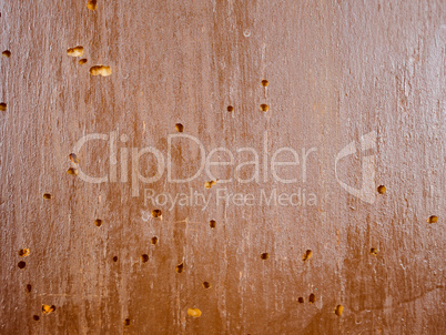 Retro look Wood damaged by furniture beetle