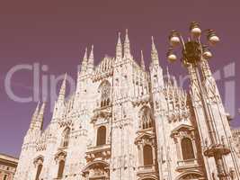 Retro looking Milan Cathedral