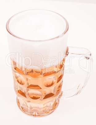 Retro looking Lager beer glass