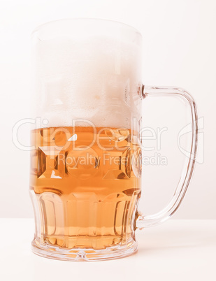 Retro looking Lager beer glass