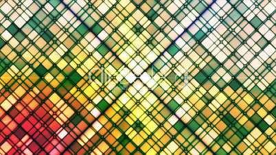 Broadcast Twinkling Cubic Diamonds, Green Red, Abstract, Loopable, HD
