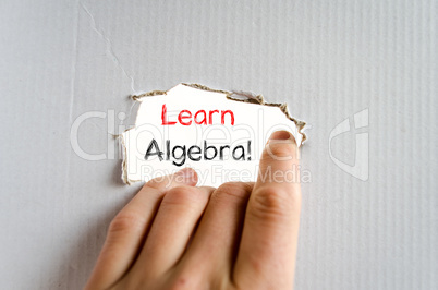 Learn algebra text concept