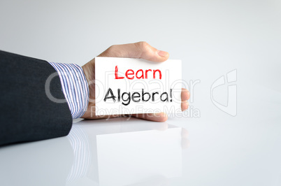 Learn algebra text concept