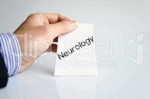 Neurology text concept