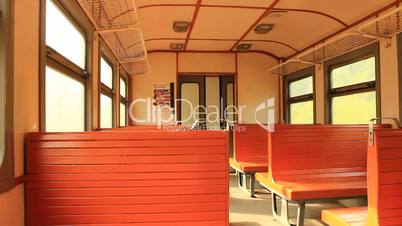 inside of carriage of electric train