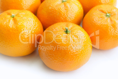 tangerine on white background