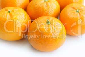 tangerine on white background