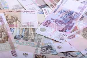 Russian Rouble Banknotes background