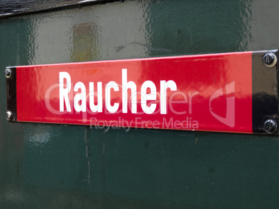 Schild Raucher