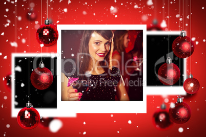 Composite image of christmas photographs