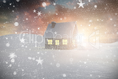 Composite image of snow