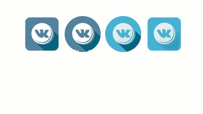 Flat Style Animated Social Icons