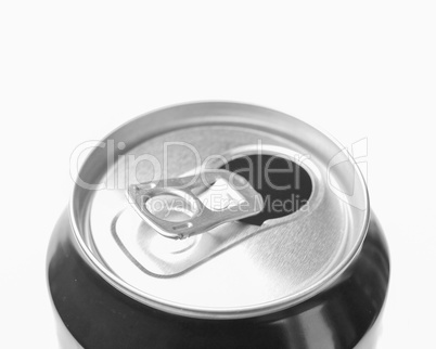 Black and white Beer can