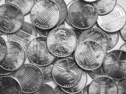 Black and white Dollar coins background