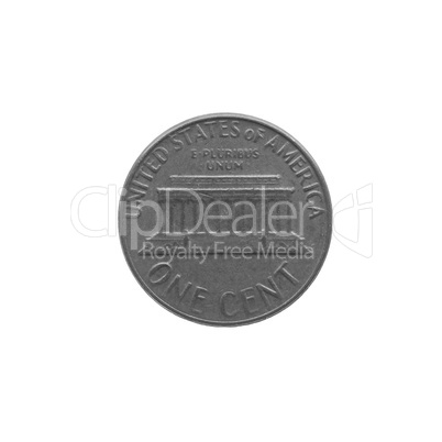 Black and white Coin isolated