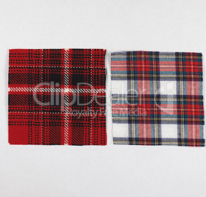 Tartan fabric sample