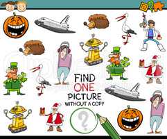 find one picture kindergarten task