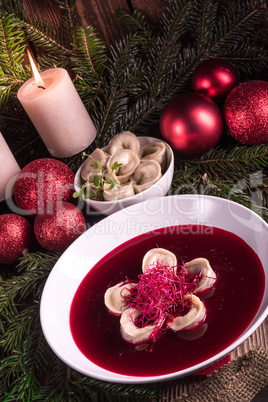 red borscht soup