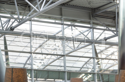 Glass roof, steel construction