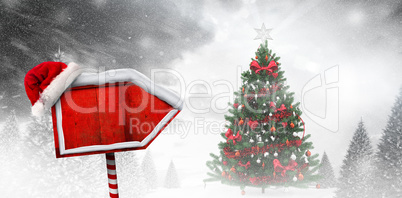 Composite image of santa sign Composite image of santa sign