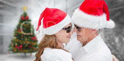 Composite image of christmas couple