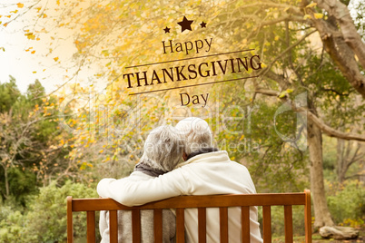 Composite image of happy thanksgiving