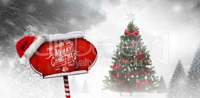 Composite image of christmas greeting