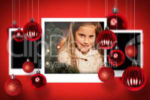 Composite image of christmas photographs