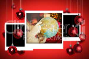 Composite image of christmas photographs