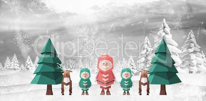 Composite image of merry christmas illustration