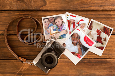 Composite image of family christmas portrait