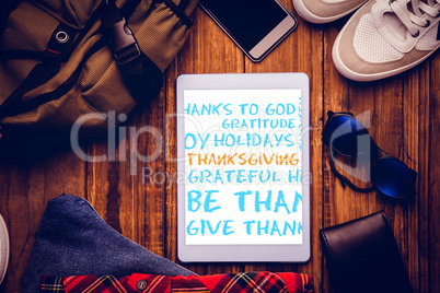 Composite image of thanksgiving words