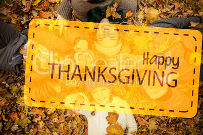 Composite image of happy thanksgiving